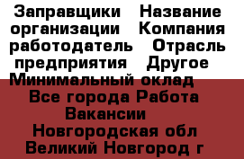 Заправщики › Название организации ­ Компания-работодатель › Отрасль предприятия ­ Другое › Минимальный оклад ­ 1 - Все города Работа » Вакансии   . Новгородская обл.,Великий Новгород г.